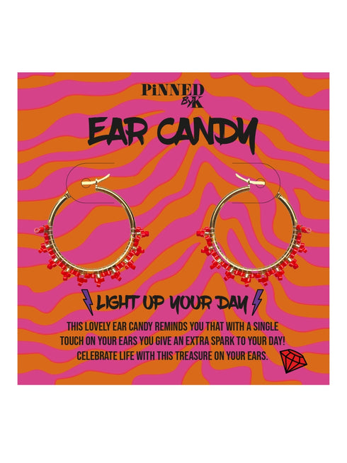 Ohr-Candy-Rote Perlen
